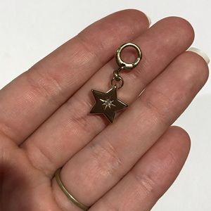 Fossil gold color star charm